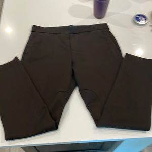 brown polyester stretch pants size large